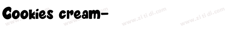 Cookies cream字体转换